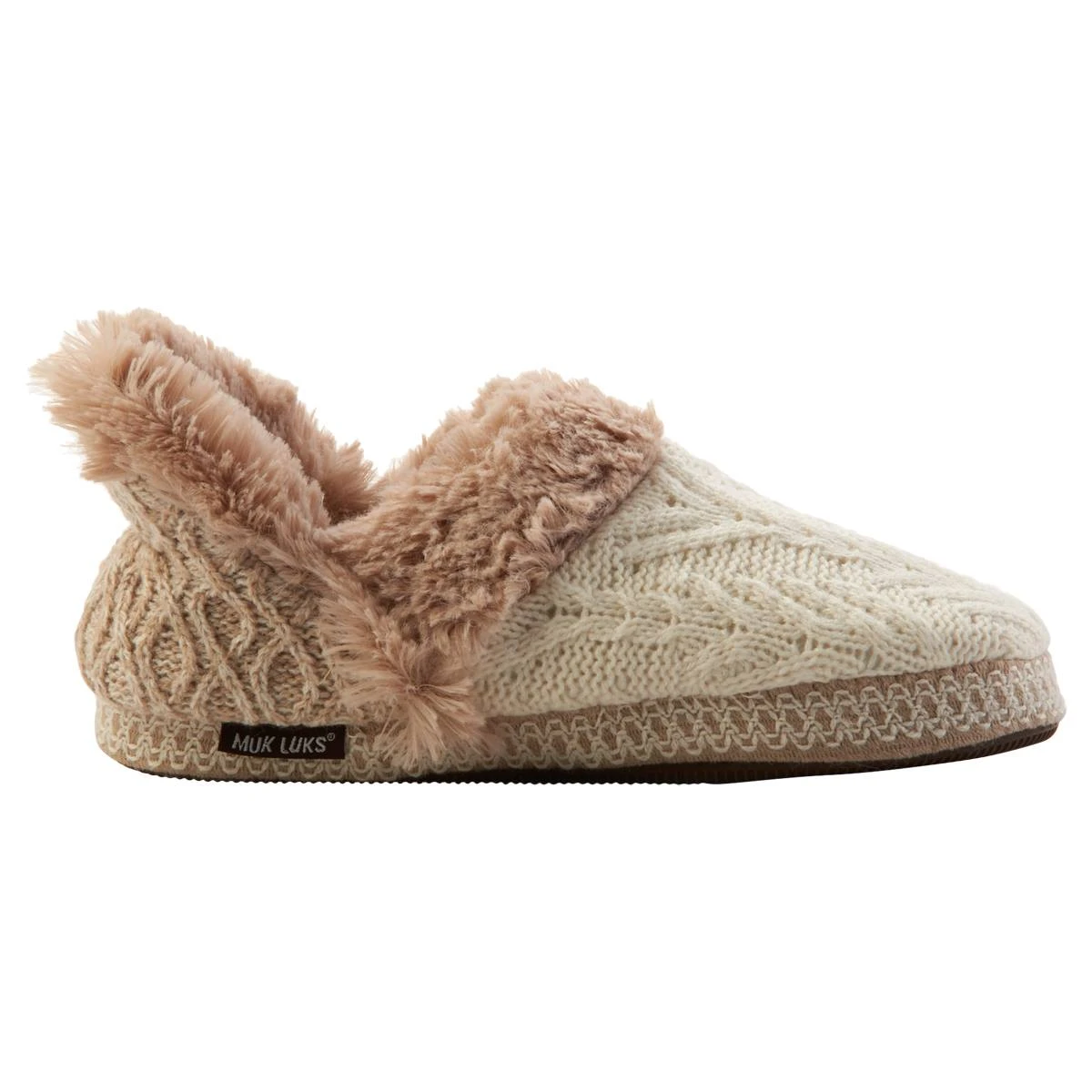 Womens MUK LUKS® Amira Pull On Slippers - Ivory - Image 2