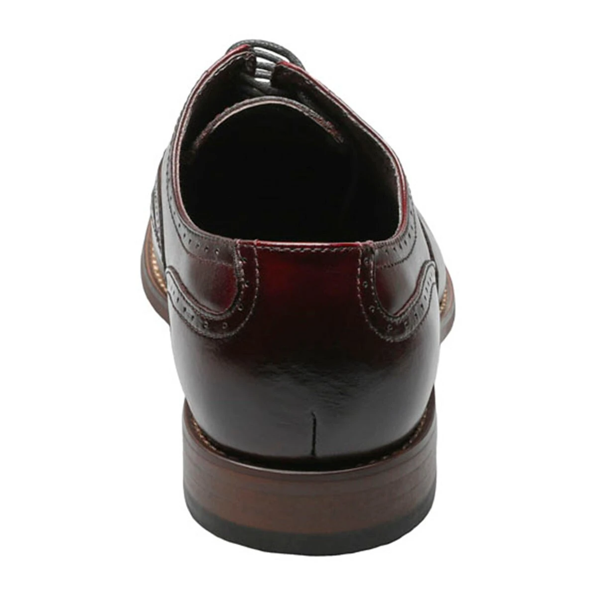 Dress Shoes Mens Stacy Adams Dunbar Wingtip Oxfords - Burgundy - Image 3