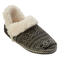 Womens MUK LUKS® Magdalena Ruched Slippers - Black/White
