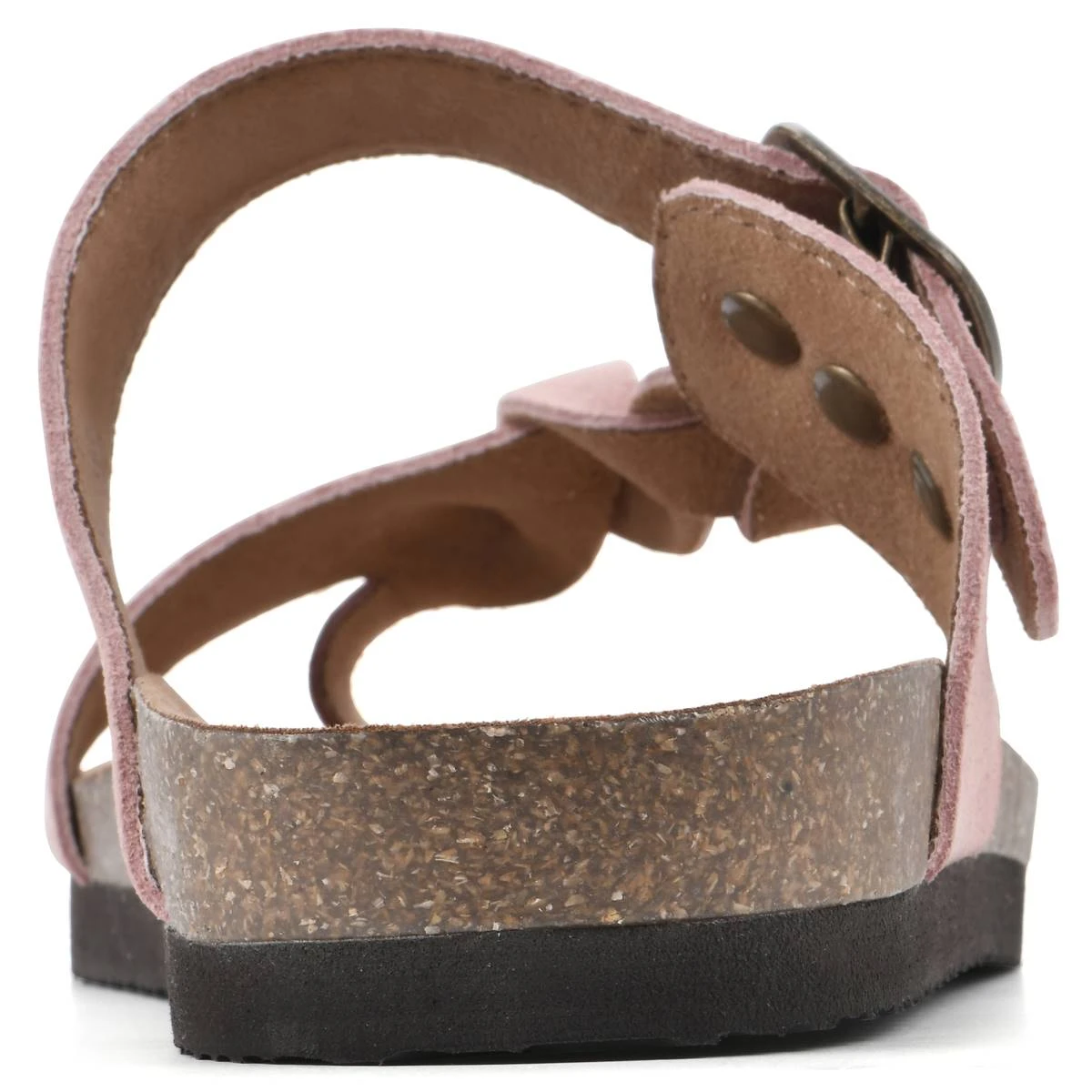 Womens White Mountain Crawford Suede Footbed Sandals - Image 3