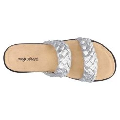 Womens Easy Street Susi Woven Metallic Slide Sandals -BEARPAW® Store 1373075e 99b6 45f7 ae35 f4bf42d40c42