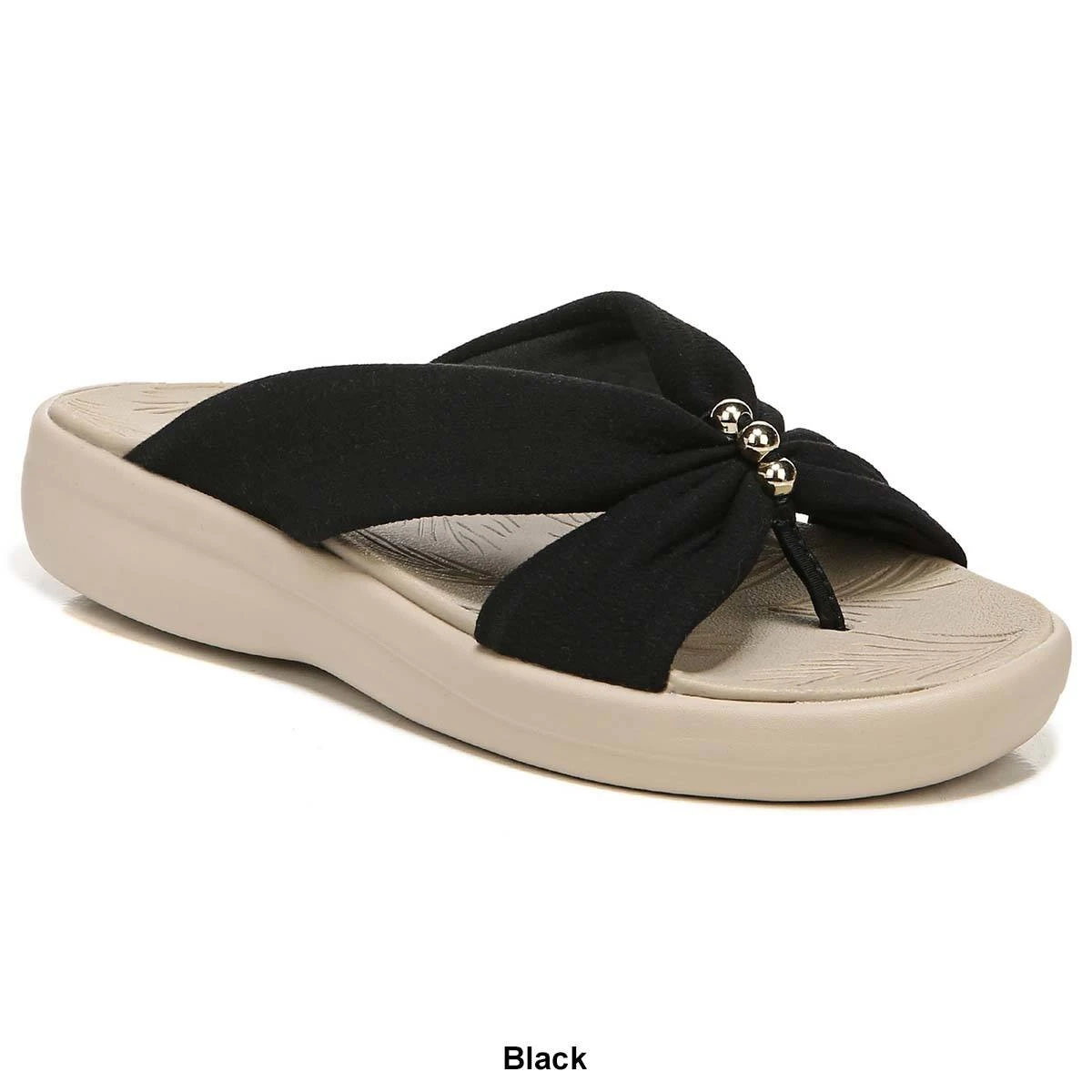 Womens BZees Promise Solid Thong Sandals - Image 7