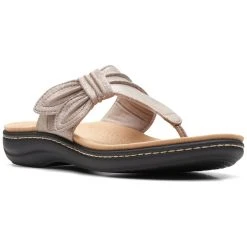 Sandals Womens Clarks® Collections Laurieann Rae Metallic Flip Flops