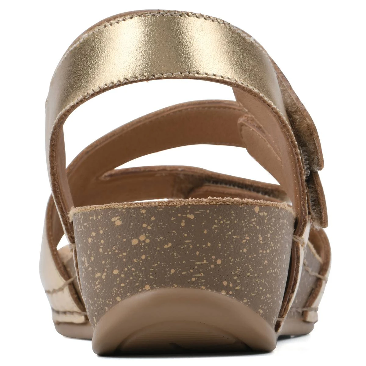 Womens White Mountain Fern Footbeds™ Gold Strappy Sandals - Image 3