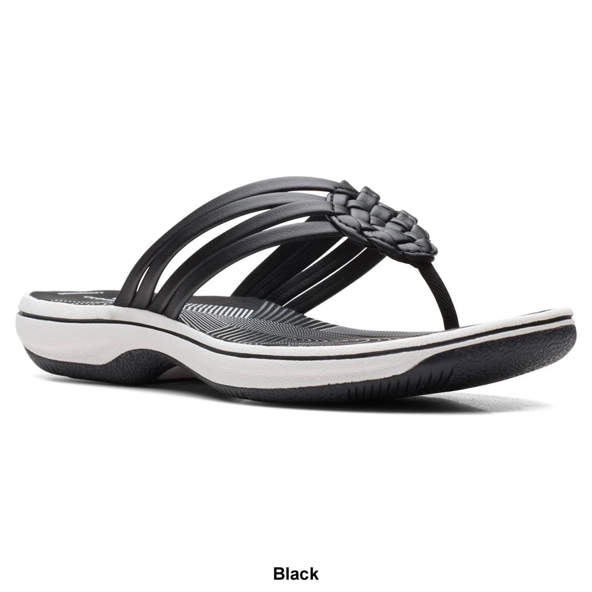 Sandals Womens Clarks® Cloudsteppers™ Breeze Coral Flip Flops - Image 7