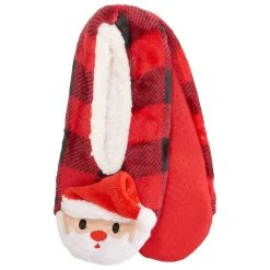 Slippers Womens Capelli New York Santa Slipper Socks W/Faux Fur