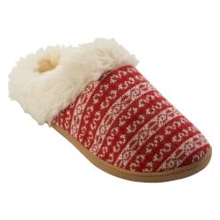 Womens Isotoner Fair Isle Brae Hoodback Slippers