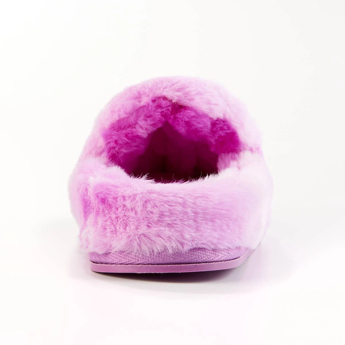Womens Jessica Simpson Plush Smoking Scuff Slippers - Purple - Image 3