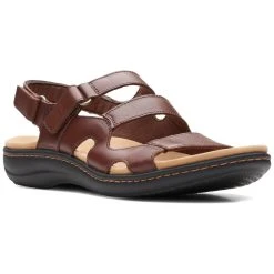 Womens Clarks® Collections Laurieann Leather Strappy Sandals