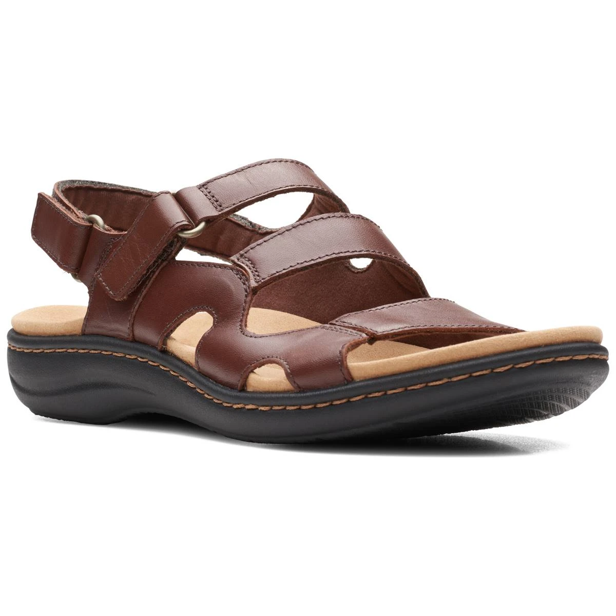 Womens Clarks® Collections Laurieann Leather Strappy Sandals