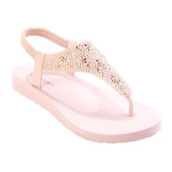 Womens Skechers Meditation Utopia Slingback Thong Sandals