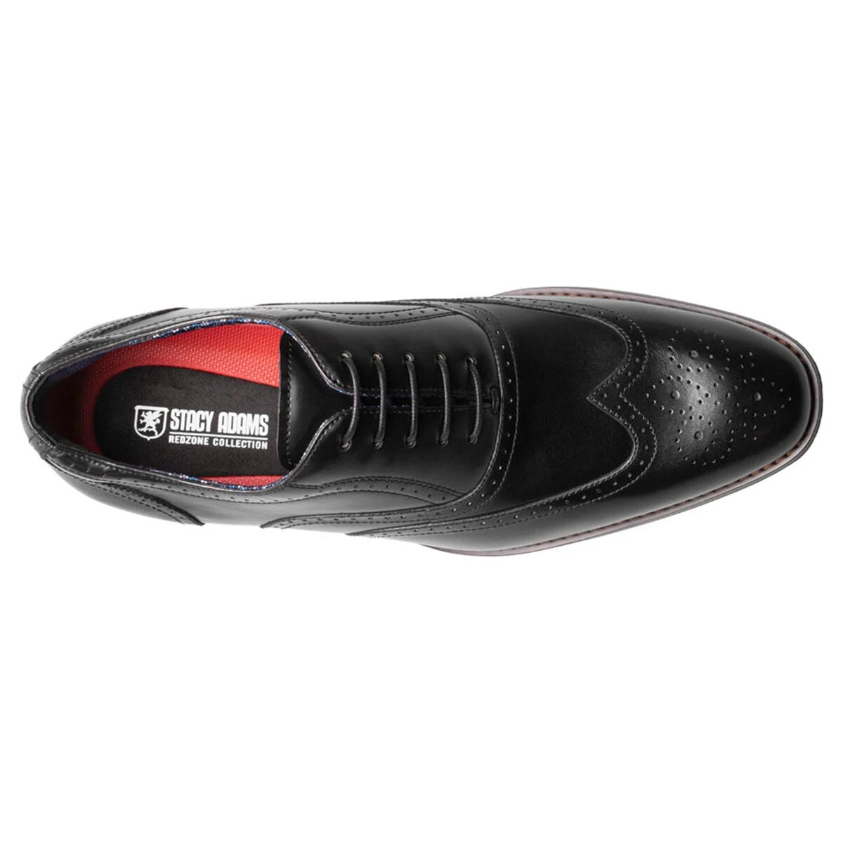 Dress Shoes Mens Stacy Adams Kaine Wingtip Oxfords - Black - Image 4