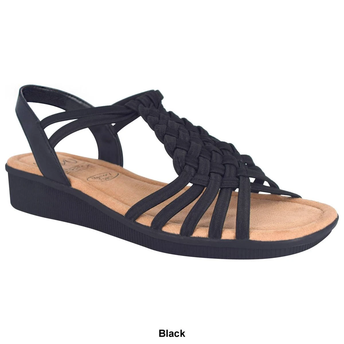 Womens Impo Rosette Stretch Strappy Solid Sandals - Image 6
