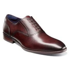 Dress Shoes Mens Stacy Adams Kalvin Plain Toe Oxfords - Burgundy