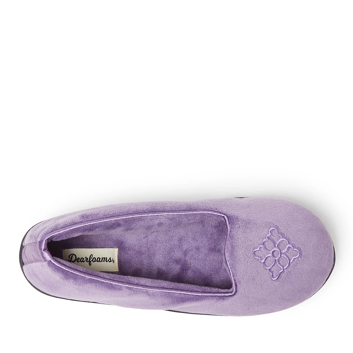 Womens Dearfoams® Microfiber Velour Closed Back Slippers - Image 3