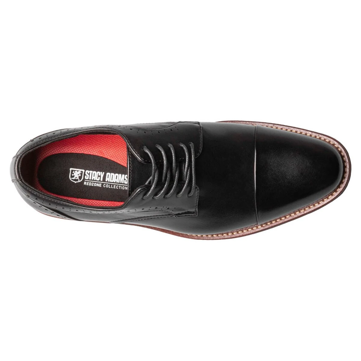 Dress Shoes Mens Stacy Adams Maddox Cap Toe Oxfords - Black - Image 4