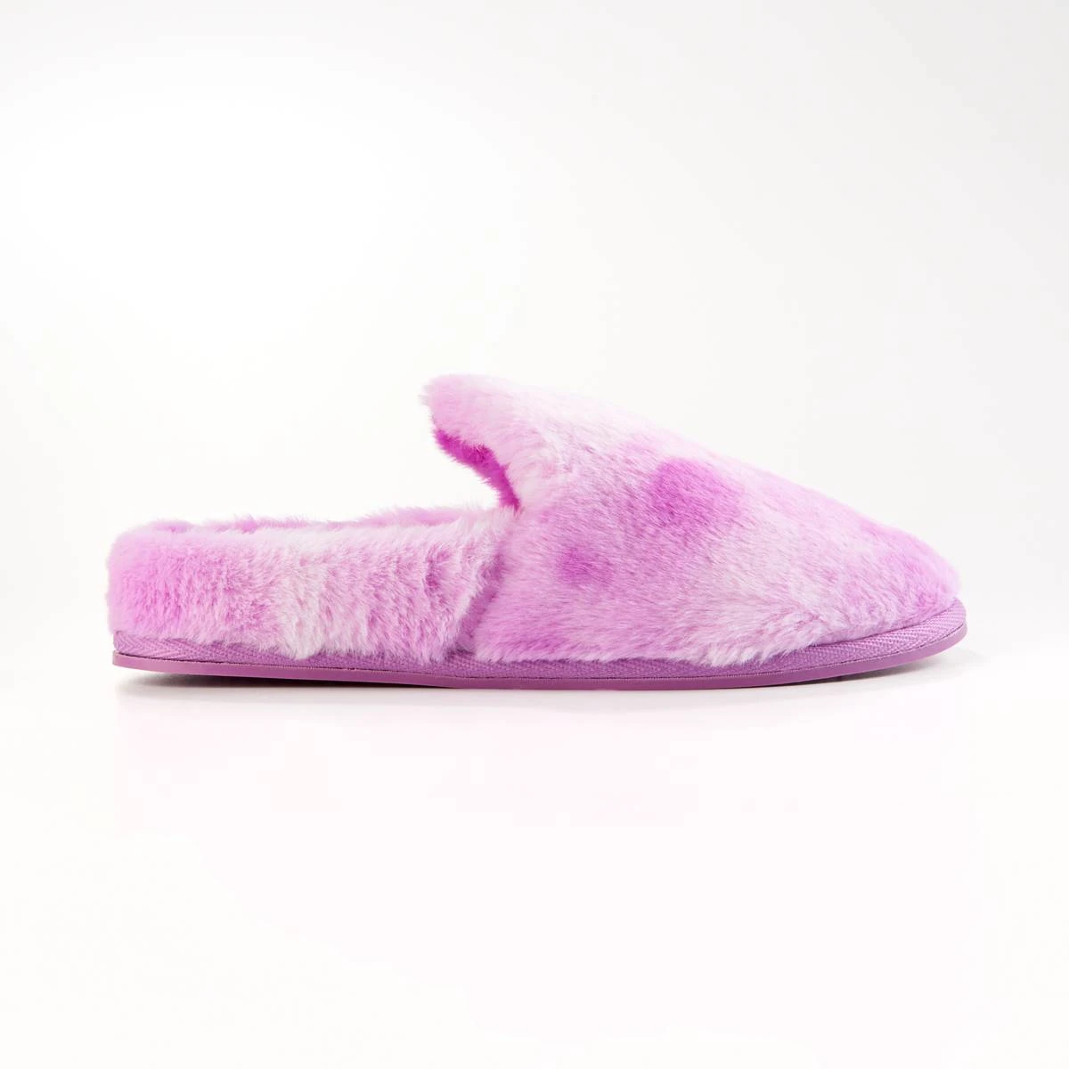 Womens Jessica Simpson Plush Smoking Scuff Slippers - Purple - Image 2