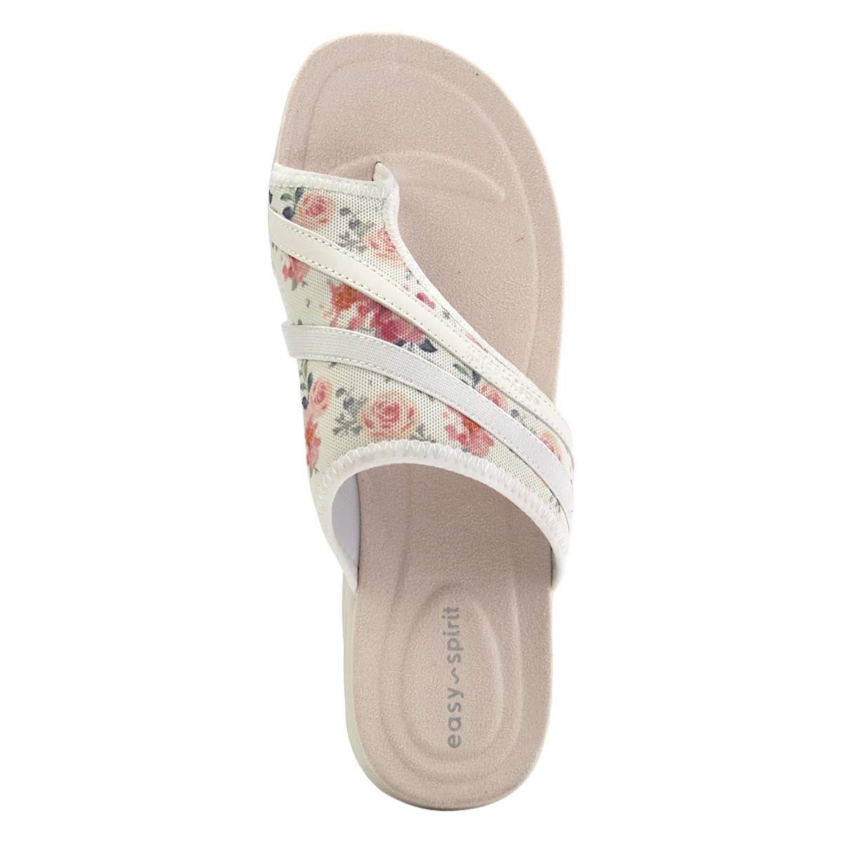 Womens Easy Spirit Lola 2 Comfort Thong Sandals - White - Image 4