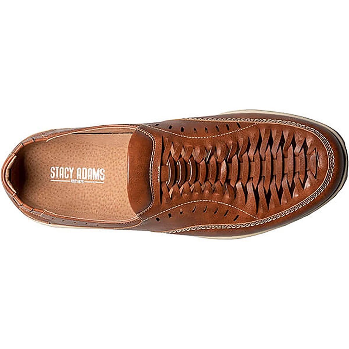 Dress Shoes Mens Stacy Adams Ibiza Woven Vamp Oxfords - Image 4