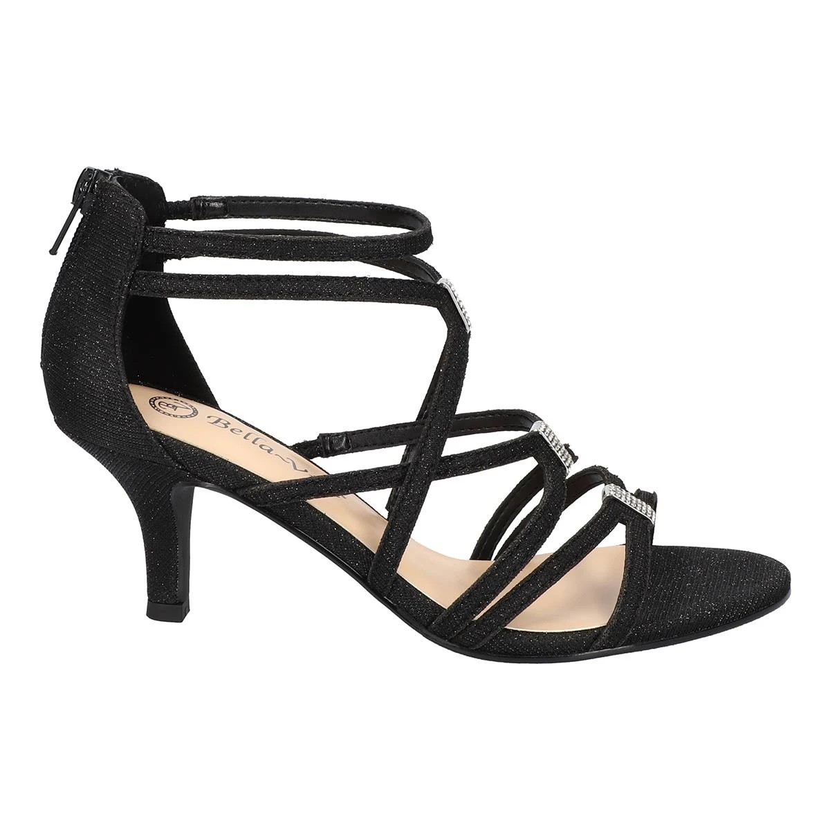 Womens Bella Vita Karlette Glitter Dress Sandals - Image 2