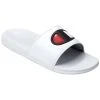 Mens Champion Mega Slide Sandals - White/Black/Scarlet
