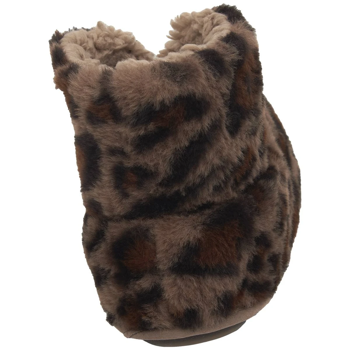 Womens Capelli New York Leopard Faux Fur Boot Slippers - Image 3