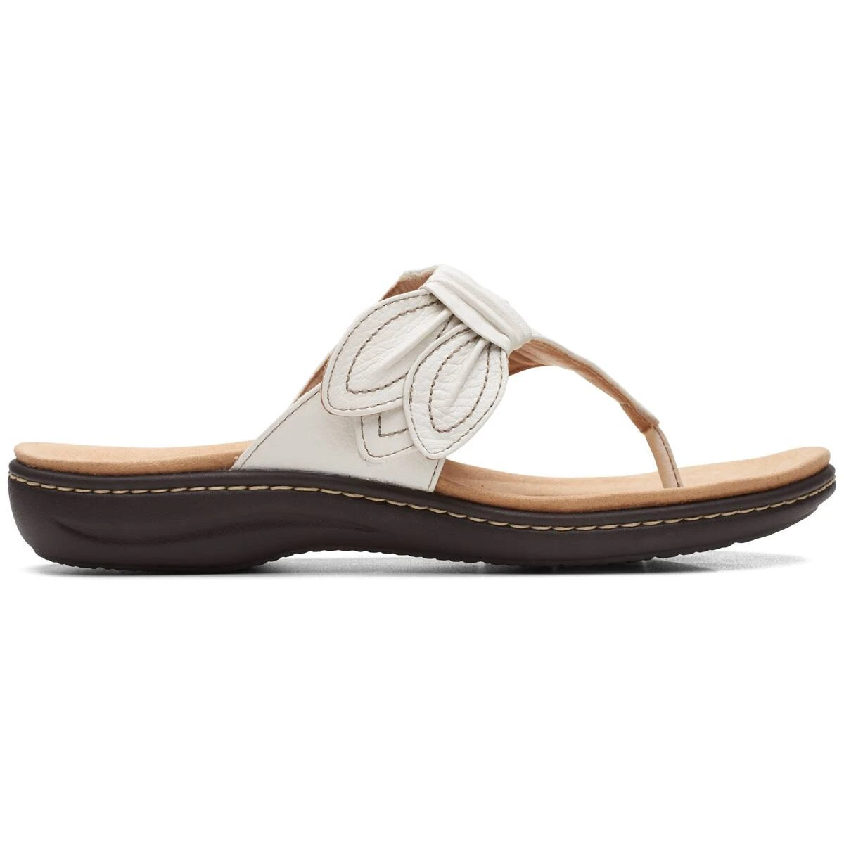 Sandals Womens Clarks® Collections Laurieann Rae Leather Flip Flops - Image 2