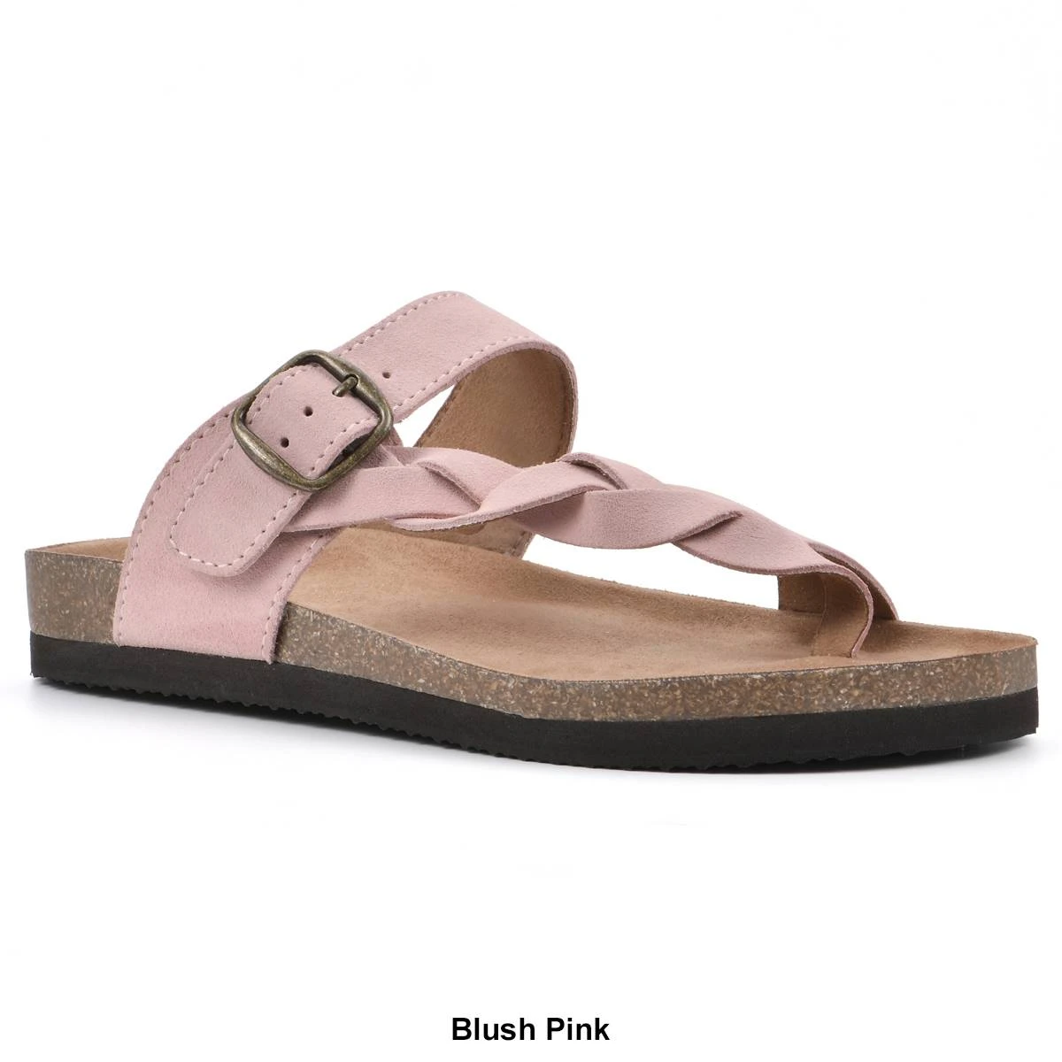 Womens White Mountain Crawford Suede Footbed Sandals - Image 6