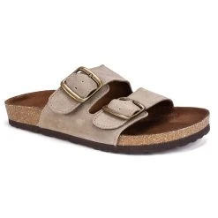 Womens White Mountain Helga Suede Slide Sandals