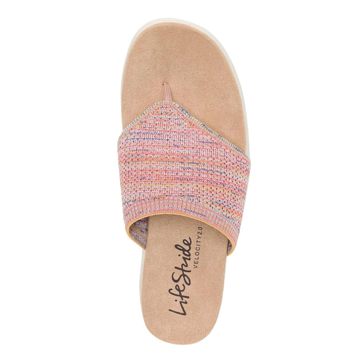 Sandals Womens LifeStride Poolside Rainow Flip Flops - Image 4