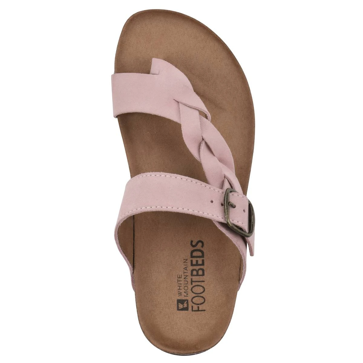 Womens White Mountain Crawford Suede Footbed Sandals - Image 4