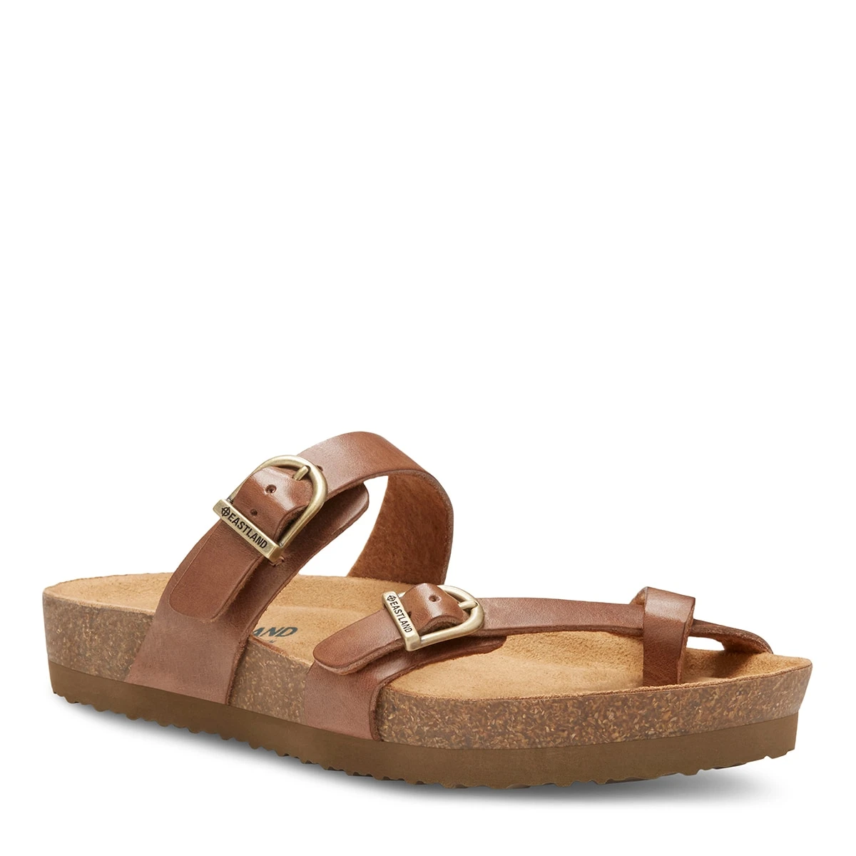 Womens Eastland Tiogo Leather Slide Sandals