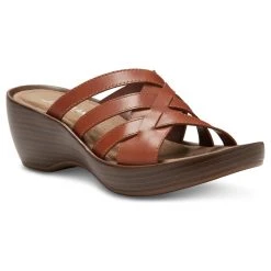 Womens Eastland Poppy Strappy Slide Sandals