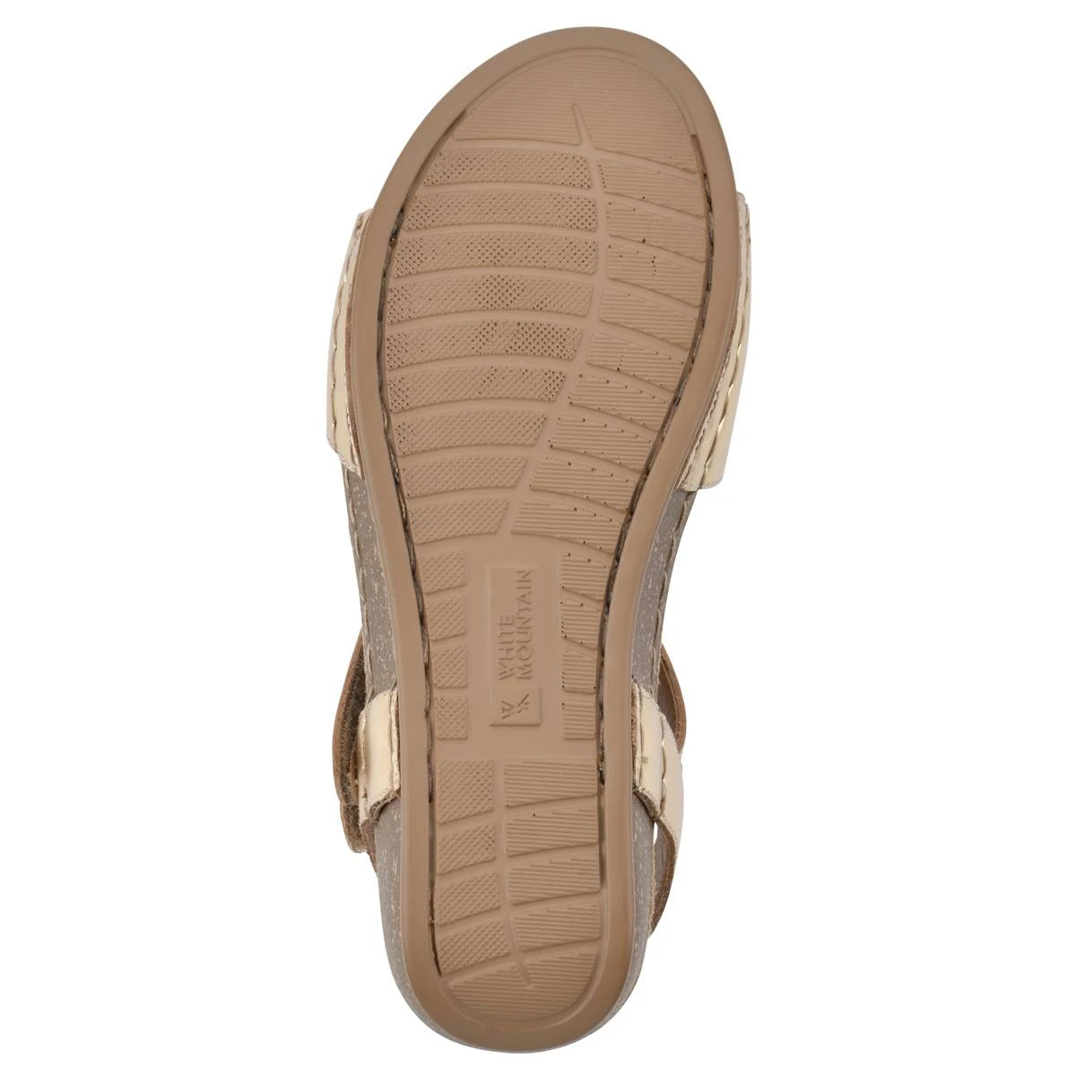 Womens White Mountain Fern Footbeds™ Gold Strappy Sandals - Image 5