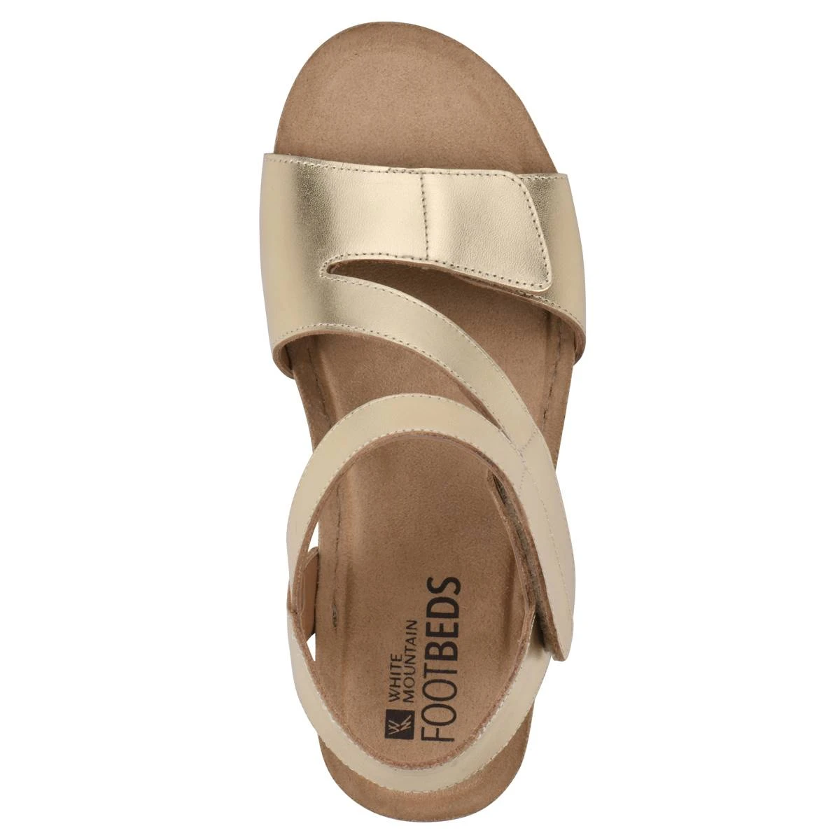 Womens White Mountain Fern Footbeds™ Gold Strappy Sandals - Image 4