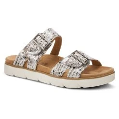 Womens Spring Step Harlowie Snakeskin Slide Sandals