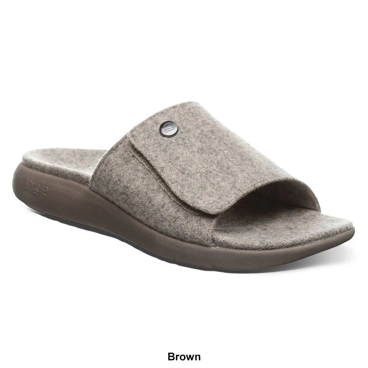 Womens Strole Den Solid Open-Toe Slippers - Image 8