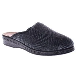 Mens Spring Step Linizio Slip On Slippers – Black
