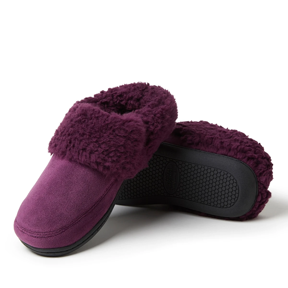 Womens Dearfoams® Holly Velour Slip-On Clog Slippers