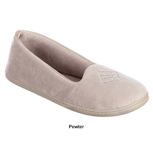 Womens Dearfoams® Microfiber Velour Closed Back Slippers - Image 2