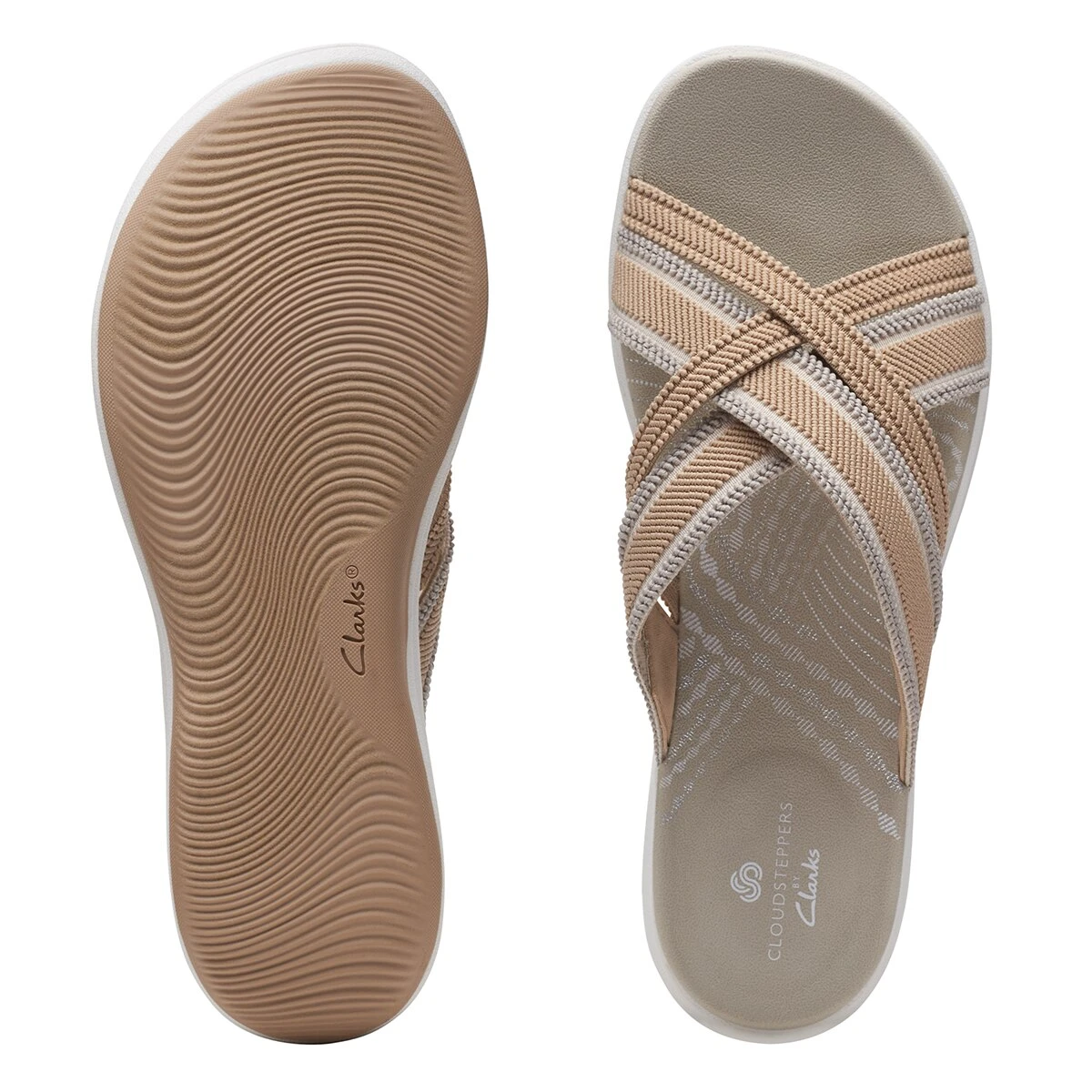 Womens Clarks® Cloudsteppers™ Mira Isle Slide On Sandals Womens Clarks® Cloudsteppers™ Mira Isle Slide On Sandals -BEARPAW® Store a4b9e4c7 f513 4f23 8372 5f1bc818de7d
