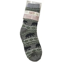 Slippers Mens Davco Bear Fair Isle Slipper Socks