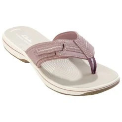 Sandals Womens Clarks® Cloudsteppers™ Brinkley Jazz Flip Flops - Lavender