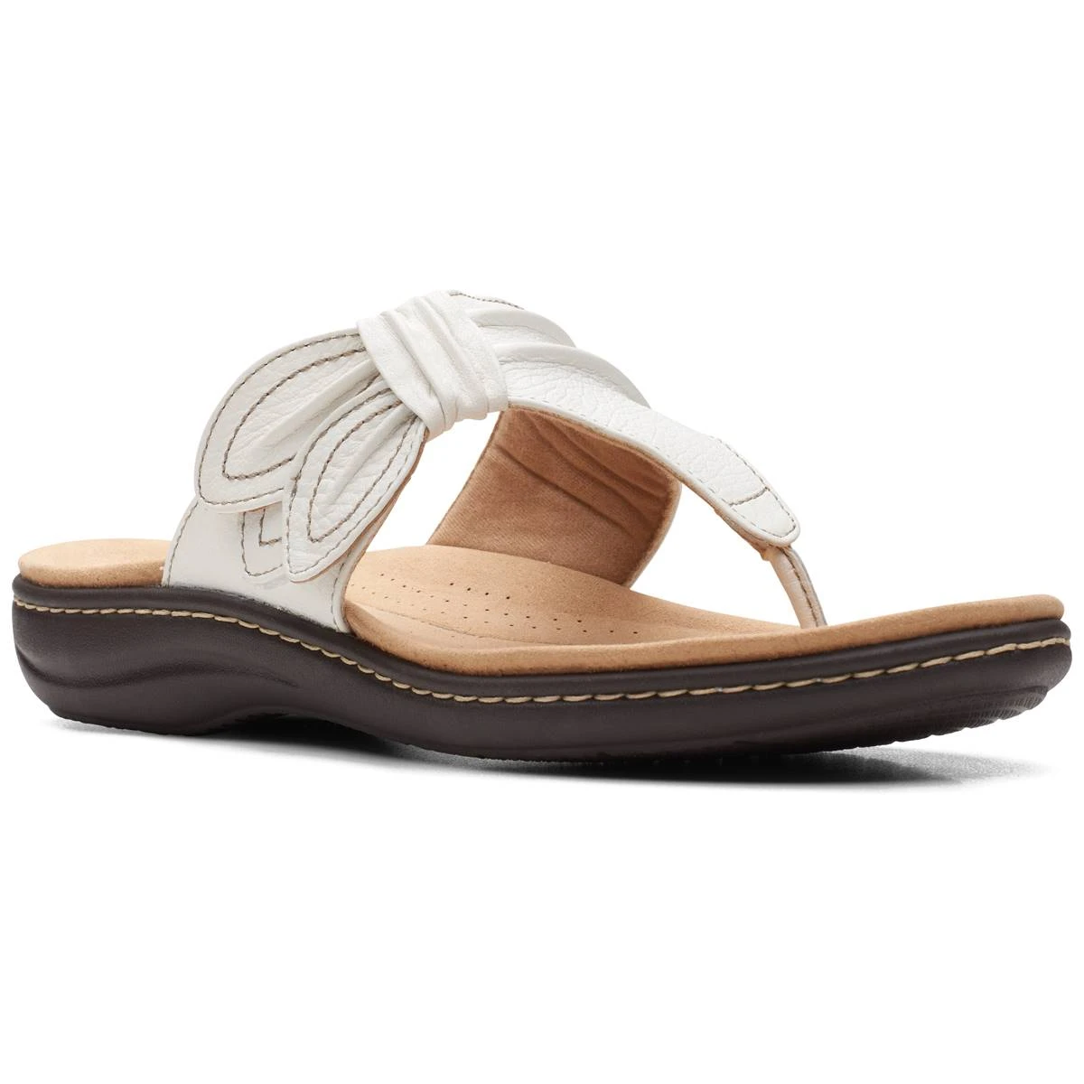 Sandals Womens Clarks® Collections Laurieann Rae Leather Flip Flops