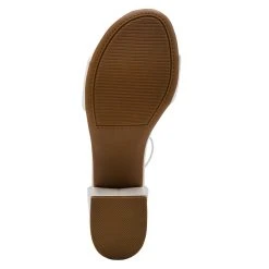 Womens Sugar Noelle Low Block Heel Slingback Sandals- White -BEARPAW® Store b07679dc 417c 43a2 8aec 1d22128202e8