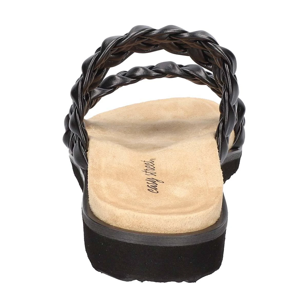 Womens Easy Street Susi Woven Solid Slide Sandals - Image 4