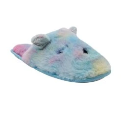 Womens Chatties Faux Fur Critter Slide On Slippers