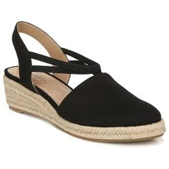 Sandals Womens LifeStride Katrina 2 Slingback Solid Wedge Espadrilles