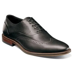 Dress Shoes Mens Stacy Adams Macarthur Wingtip Oxfords - Black