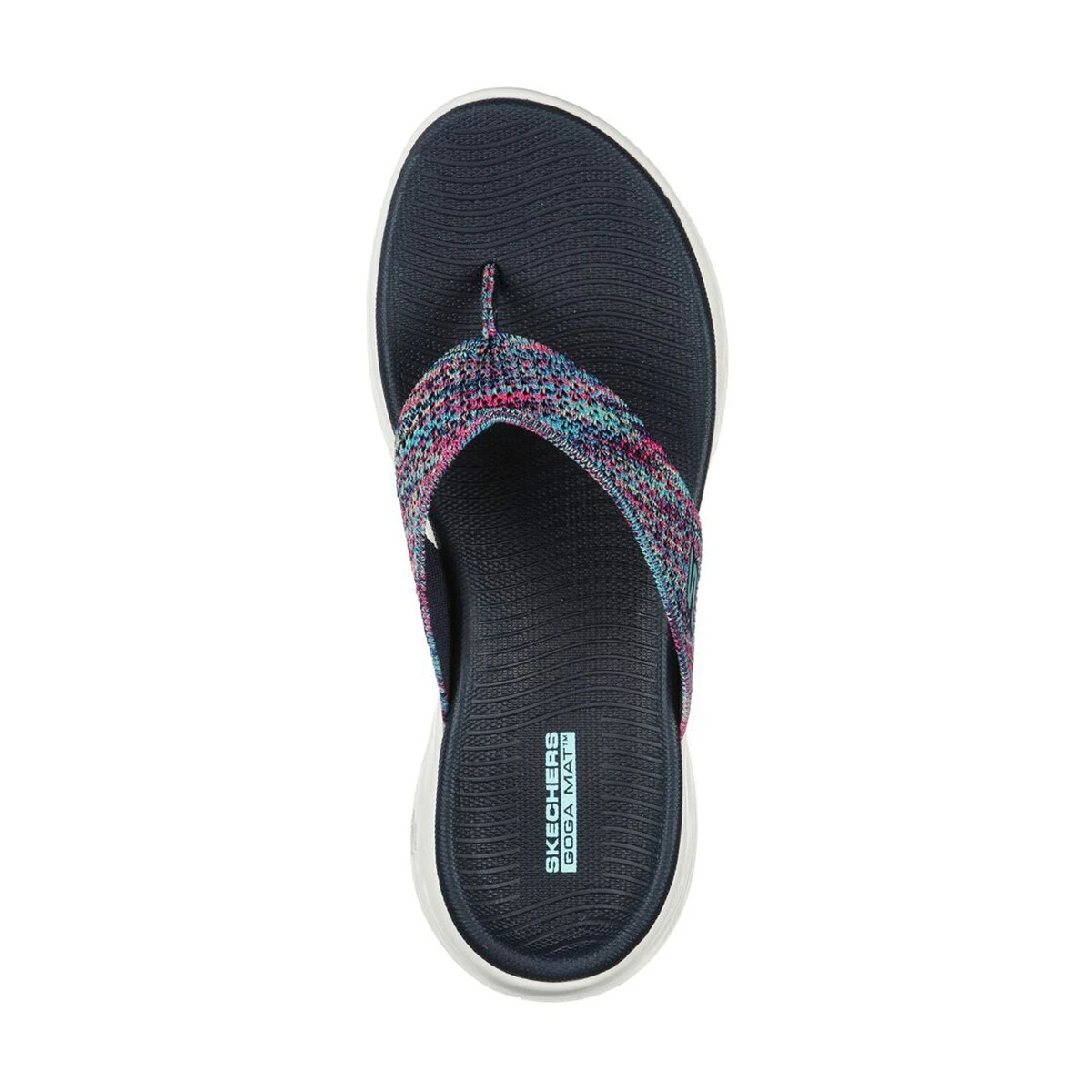 Sandals Womens Skechers On-The-Go 600 Multi Knit 3 Point Flip Flops - Image 3